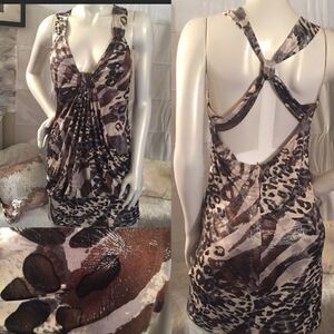 Gorgeous metallic shimmer animal print dress!